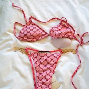 GUC Pink Bikini  size L US 2 (Boujee, Vaca, Beach)